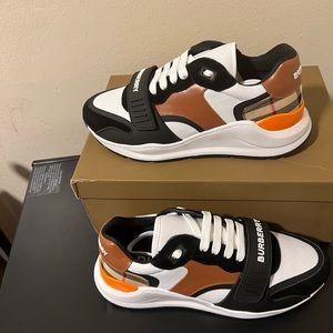 Burberry Nylon Suede and Check sneakers